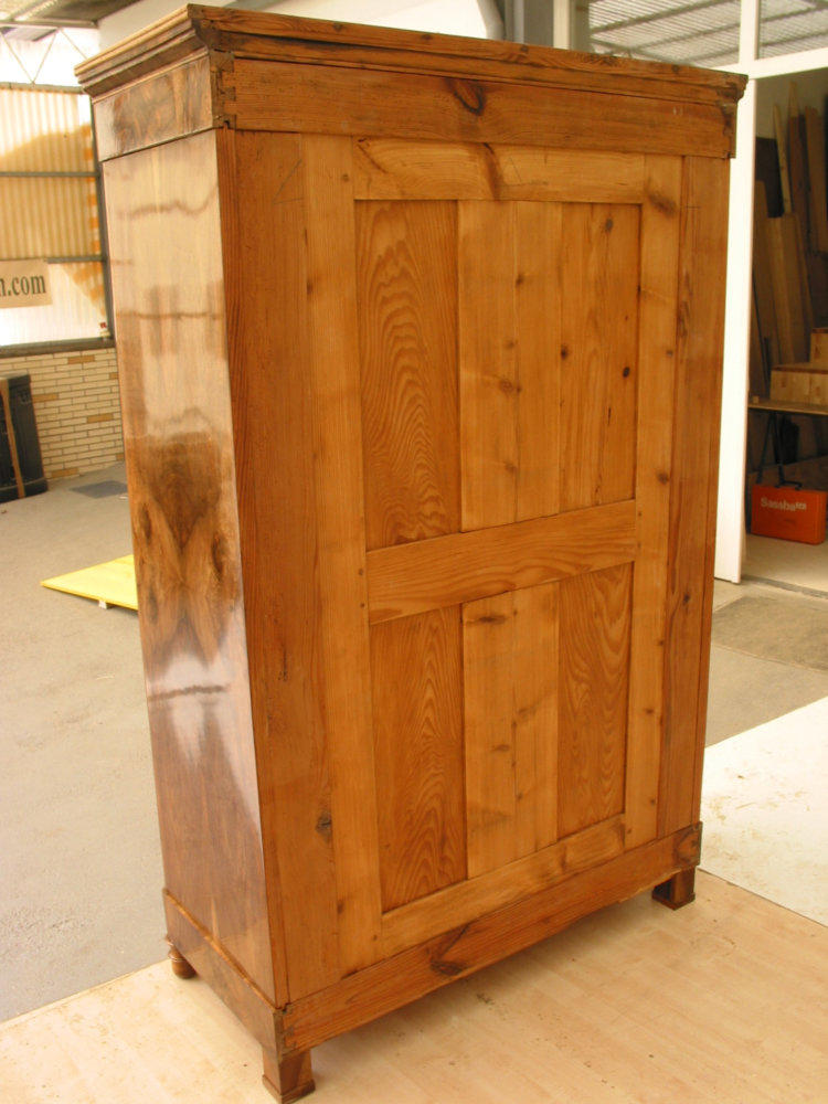 Antiker Biedermeier Schrank Nussbaum Massiv Um 1830 Nr 356